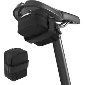 Markenlos Fahrrad Satteltasche klein wasserdicht Werkzeugtasche Reflektoren Schwarz