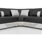 AEA Modernes Wohnzimmer Set Schwarz Ecksofa Couchtisch Holz Design Stil