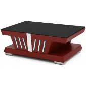 AEA Modernes Ecksofa in Rot mit LED-Licht und Couchtisch für stilvolle Wohnzimmer