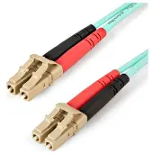 StarTech.com .com 2 m LC/UPC auf LC/UPC OM4 Multimode Glasfaserkabel, 50/125µm LOMMF/VCSEL Zipcord LWL, 100G Netzwerke, Low Insertion Loss, LSZH LWL Patchkabel, 2 m, OM4, LC, LC