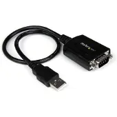 StarTech.com .com USB 2.0 auf Seriell Adapter - USB zu RS232 / DB9 Konverter (COM) 0,3m, Schwarz, CE, FCC, Mac OS X 13.0 Ventura, 70 g, 1 Stück(e), 174 mm
