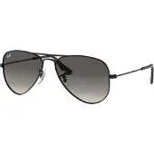 Ray-Ban AVIATOR JUNIOR, Kind, Männlich, Pilot, Vollrand, Schwarz, Schwarz