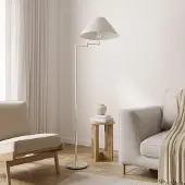 LUMIÈRE Design Stehlampe 'Melo' höhenverstellbar 150-170cm Chrom Leselampe