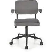 Halmar Drehstuhl FIDEL Grau Samt Retro mit Kippmechanismus B62xT56xH81-91 cm