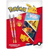 Nintendo Pokémon Schreinset mit 3 Fach Federmäppchen 5 teilig