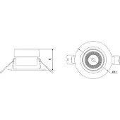 Opple LED-Einbauspot Chiara 541003410900 IP44 6W 450lm 2700K DA68 weiß schwenkbar