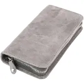 Alassio 2639 Leder Stifteetui für 3 Stifte, Etui 17,5 x 8 x 2,5 cm, Grau