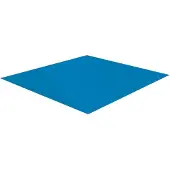 Markenlos Rechteckige Poolunterlage Bodenschutzplane wasserdicht PP Blau Silber