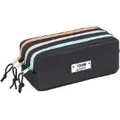 Viquel Federmäppchen Teknik schwarz 3 Fächer Polyester 600D Kinder Zubehör