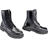 Brandit Schnürschuh Uni Budapester 4 Eyes schwarz Basics Leder EU46