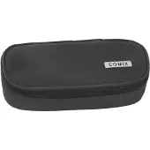 OEM Ovales Schlampermäppchen, Schwarz, mit elastischen Schlaufen