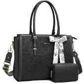 Merkloos Laptoptasche aus Kunstleder mit Retro-Hibiskus-Muster für Damen