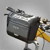 Markenlos Fahrradlenkertasche Handy Navi Touchscreen wasserdicht groß Schwarz