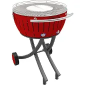 LotusGrill XXL (G600) Gartengrill 21,8kg, Feuerrot mit USB Anschluss