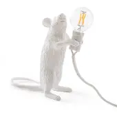 Seletti Mouse Lamp LED-Dekolampe USB stehend weiß