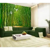 Papermoon Fototapete "Bamboo Forest", bunt, B:3,5m L:2,6m, Vlies, Tapeten, Fototapete
