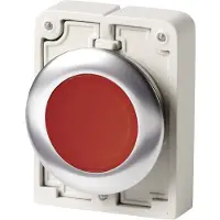 Eaton 182951 Leuchtdrucktaste, RMQ-Titan, flach, rastend, rot, unbeschriftet, Frontring Metall M30C-FDRL-R