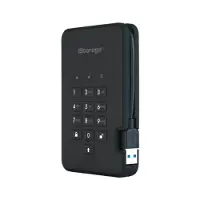 ISTORAGE diskAshur2 256-bit 2TB USB 3.2 secure encrypted hard drive - Black IS-DA2-256-2000-B, 2 TB, 3.2 Gen 1 (3.1 Gen 1), 5400 RPM, Schwarz