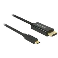 DeLOCK USB-C auf DisplayPort Kabel 4K 60Hz 1m, DP Alt Mode, Schwarz