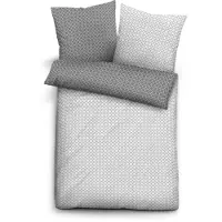 Biberna 0636045 Mako-Satin Bettwäsche GRAFIK - MIX & MATCH color: sturmgrau, size: 1x 155x220 cm