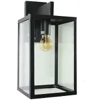 Ks Verlichting 240v wandleuchte hampton edelstahl schwarz (zwart)