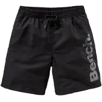 Bench Badeshorts ., Kinder, Gr. 158/164, N-Gr, schwarz, Microfaser, Polyester, unifarben, Badehosen Badeshorts, mit trendigem Logoschriftzug