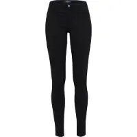 Pieces Jeggings "PCSKIN WEAR MW JEGGINGS/NOOS BC", Damen, Gr. L (40), N-Gr, schwarz, Web, Obermaterial: 77% Viskose, 20% Nylon, 3% Elasthan, unifarben, skinny fit knöchellang, Hosen Jeggings