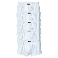 H.I.S. Hipster H.I.S, Herren, Gr. 8 (XXL), 5 Stk., weiß, Jersey, Obermaterial: 95% Baumwolle, 5% Elasthan, unifarben, körpernah, Unterhosen Hipster, knapp sitzende Boxershorts aus Baumwollstretch
