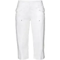 Sheego 3/4-Hose , Damen, Gr. 48, Normalgrößen, weiß, 97% Baumwolle, 3% Elasthan, unifarben, Hosen 3/4-Hose
