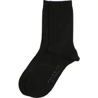 Falke Softmerino Damen Socken, 37-38, Schwarz, Uni, Schurwolle