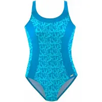 Venice beach Badeanzug "Karibik", Damen, Gr. 52, N-Gr, blau (blau, bedruckt), Polyamid, bedruckt, Badeanzüge Badeanzug, mit trendigem Alloverdruck und Shaping-Effekt