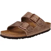 Birkenstock Arizona Damen-Pantoletten in Braun – schmale Weite