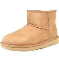 Ugg für Mädchen. 1017715K Klassische Mini II braune Lederstiefeletten (35), Wohnung, Wildleder, Keine, Lässig, Kinderbekleidung