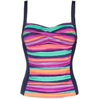 LASCANA Bügel-Tankini-Top "Rainbow", Damen, Gr. 36, Cup B, bunt (bunt, gestreift), Polyamid, gestreift, Bikini-Oberteile Bügel-Tankini-Top, mit Miederverstärkung
