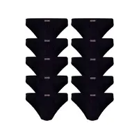 H.I.S. Slip H.I.S "Herren Minislip", Herren, Gr. 4 (S), 10 Stk., Jersey, schwarz, Jersey, Obermaterial: 95% Baumwolle, 5% Elasthan, unifarben, körpernah, Unterhosen Slip, in Baumwoll-Mix, Topseller