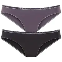 LASCANA Slip , Damen, Gr. 44/46, schwarz (schwarz, anthrazit), Jersey, Obermaterial: 92% Baumwolle, 8% Elasthan (LYCRA), unifarben, Unterhosen Slip, aus elastischer Baumwoll-Qualität, Topseller