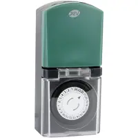 REV 0025710603, Täglicher Timer, Schwarz, Grün, Drehregler, 1 Tag(e), IP44, 230 V