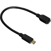 Hama 00135718, 0,15 m, USB C, Micro-USB B, USB 2.0, Männlich/Weiblich, Schwarz