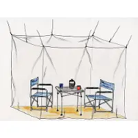 Basic Nature - Moskitonetz Klassik Mesh 225 - Moskitonetz Gr 2 x 2,2 x 2 m weiß