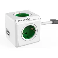 Allocacoc PowerCube extended usb - Stromverteilungseinheit - Wechselstrom 230 V - Eingabe, Eingang CEE 7/7 - Ausgangsan