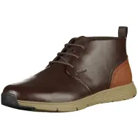 Nikcorp Geox U SNAPISH B braun Leder Herren Halbschuhe 40