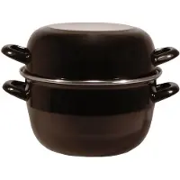 Hit Trading Mosselpan 24 cm Emaille Zwart