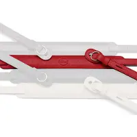 Leica Tragriemen mit Schutzlasche, Leder, rot