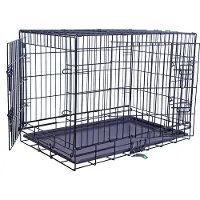 Gebr. De Boon Hundedrahtkäfig 2 Türen schwarz 91 x 55 x 65 cm (zwart)