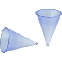 Papstar Spitzbecher Blue Cone, Volumen 115 ml, für marktgänige Wasserspender, Ø 70,3 mm, Polypropylen, blau-transparent, 1000 Stück