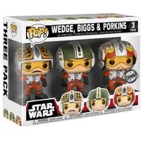 Funko POP! Star Wars POP! PVC-Sammelfigurenset - Piloten Wedge, Biggs und Porkins