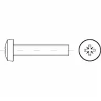 Reyher ISO 7045 - Stahl 4.8 verzinkt - M 6x8 - Linsenschrauben metrisch mit Kreuzschlitz Z