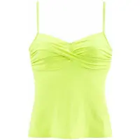 s.Oliver Bügel-Tankini-Top "Spain", Damen, Gr. 38, Cup D, grün (lime), Microfaser, Microfaser, unifarben, Bikini-Oberteile Bügel-Tankini-Top, mit Wickeloptik