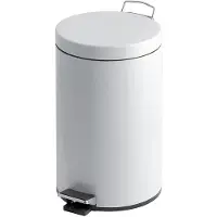 EKO Tritt-Mülleimer 12 Liter - Weiß