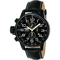 Invicta I-Force 3332 Herrenuhr - Quarzwerk - Edelstahl mit schwarzem Zifferblatt - 46 mm